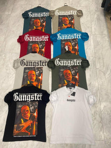 Men Black Gangster Tshirt