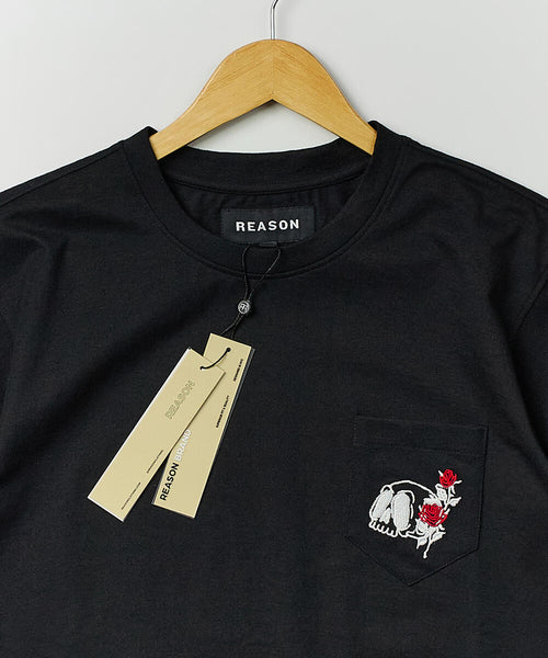 Men Black Reason Brand Nice Trip Pocket Tee