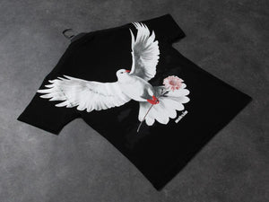 Men Black Dove Makslim Tshirt