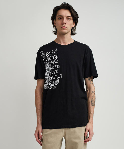 Men Black Reason Brand Luca Tee