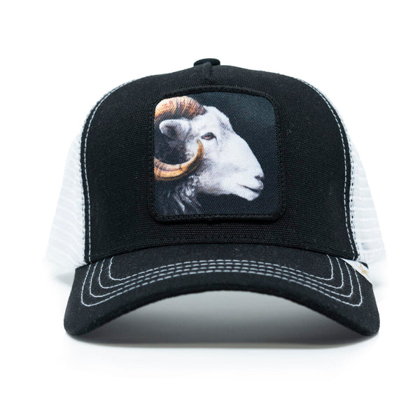 Men/ Women Black/ White GOAT Trucker Hat