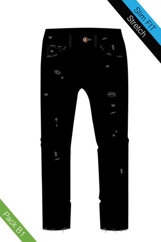 Men Black Super-C Denim Jeans