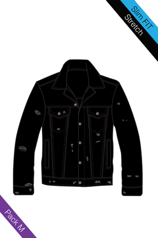 Men Black Super-C Denim Jacket