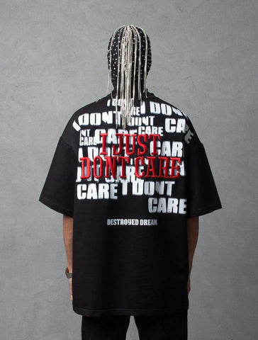 MEN BLACK I JUST DON'T CARE TEE