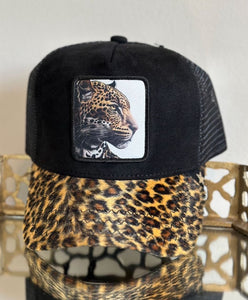 Men/ Women Black/ Tiger Gold Star Trucker hat