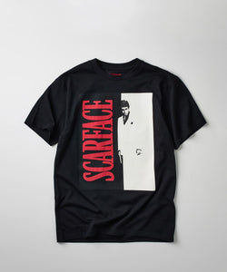 Men Black Reason Brand Scarface Split Tee