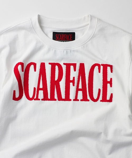 Men White Reason Brand Scarface Sugar Print Back Design Tee