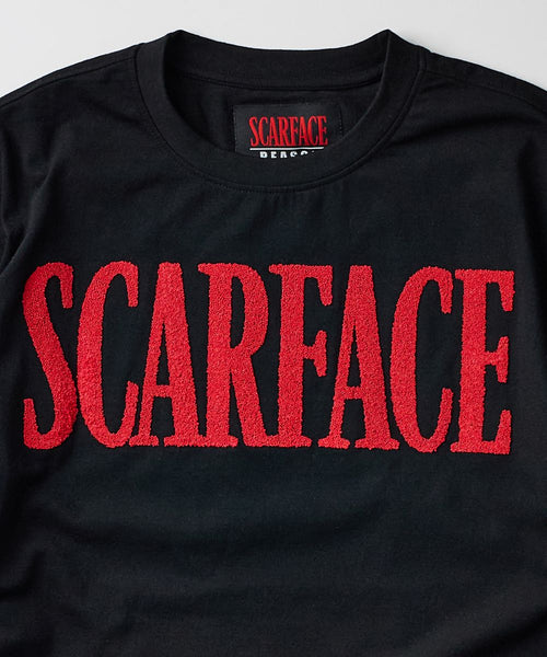 Men Black & Red Sugar Print Reason Brand Scarface Tee Shirt