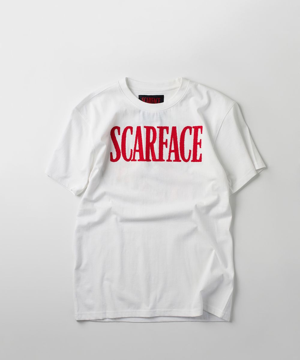 Men White Reason Brand Scarface Sugar Print Back Design Tee