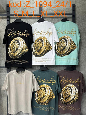 MEN BLACK GOLD LEADERSHIP TEE