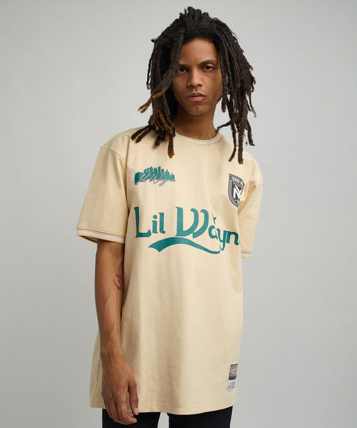 Men Khaki Reason Brand Lil Wayne Young Money Soccer Jersey