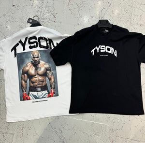 Men Black TYSON against the ropes Tshirt