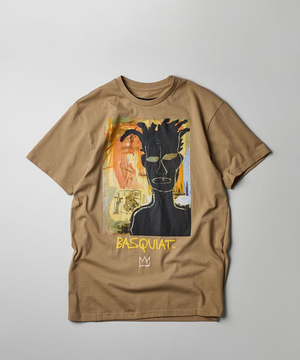 Men Khaki Reason Brand Basquiat Self Portrait Tee