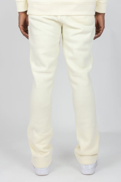 BIG MEN CREAM NEVER FOLD FLEECE STACKED PANTS