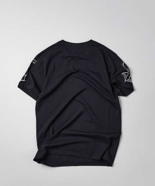 Men Black Popeye Construction Tee