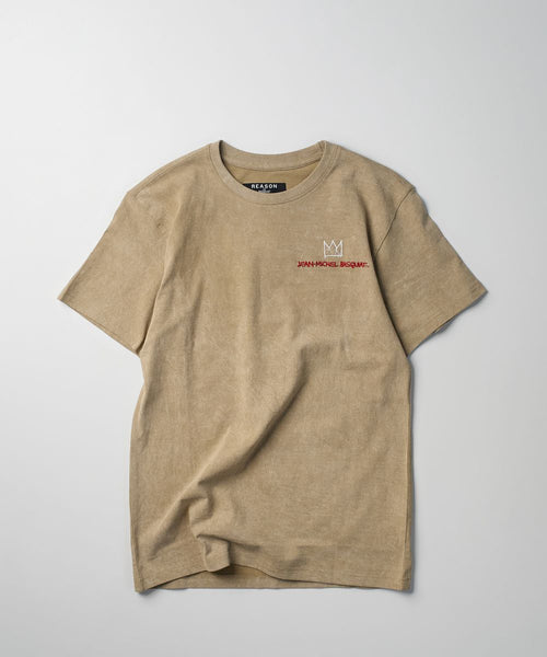 Men Khaki Reason Brand Basquiat Equals Pi Tee