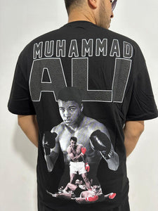 MEN BLACK MUHAMMAD ALI LIGHTS OUT TEE