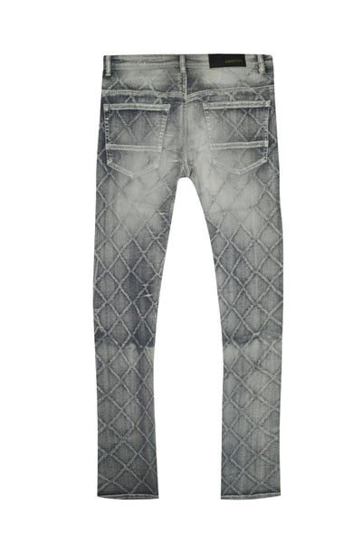 Men Lt Grey Diamond Jeans