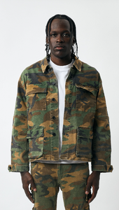 Men Kinderd Brand Green Camo Jacket