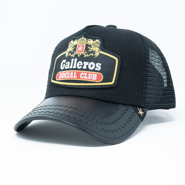 Men/ Women Black GALLEROS Trucker Hat