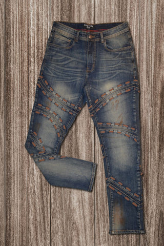 Men Dk Vintage Nelson Laced Jeans