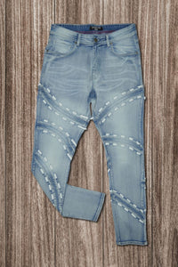 Men Lt Blue Nelson Laced Jeans