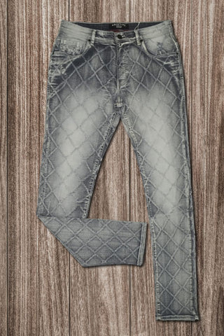 Men Lt Grey Diamond Jeans