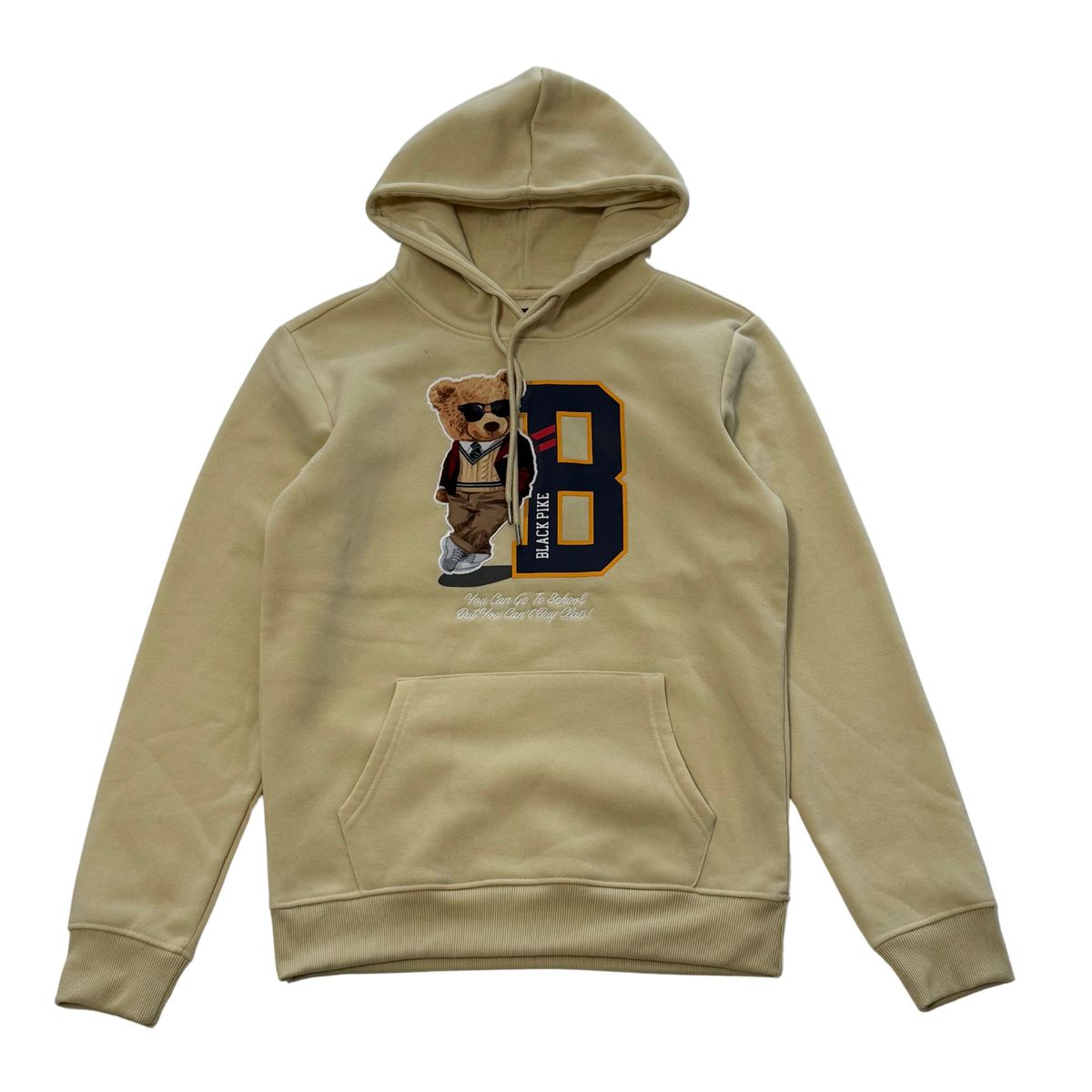 KID'S KHAKI COLLEGE TEDDY BEAR HOODIE