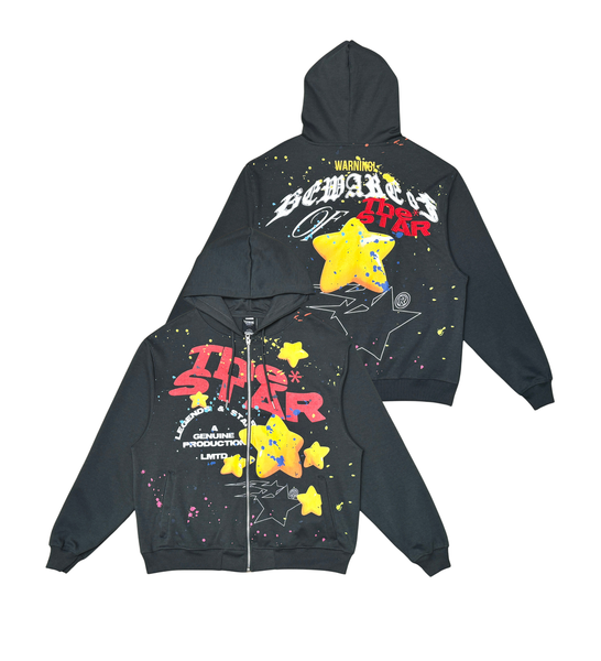 Men Black The Star Hoodie