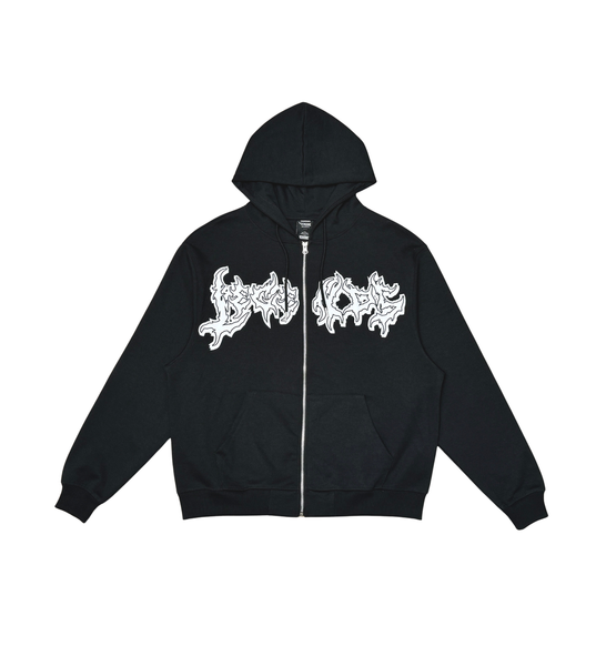 Men Black Legends Genuine Full Zip Hoodie