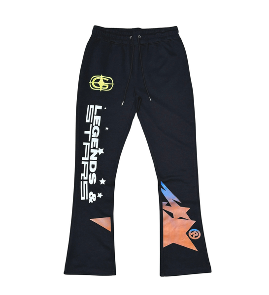 Men Black/ Blue Legends & Stars Genuine Pants
