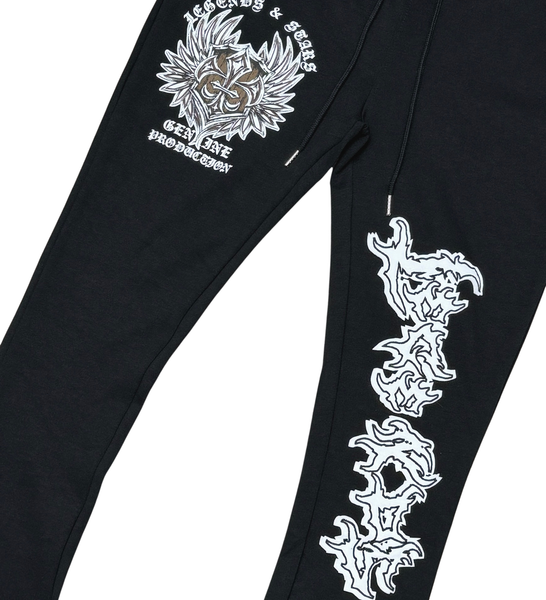 Men Black Legends Genuine Pants