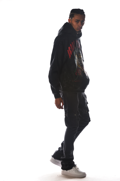 Men Black Ready For War Dissorder Hoodie