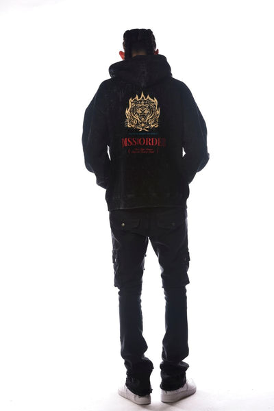 Men Black Ready For War Dissorder Hoodie