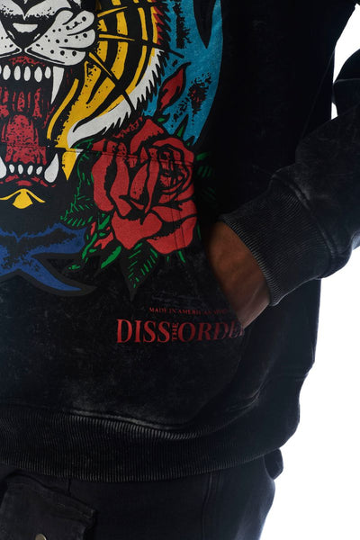 Men Black Ready For War Dissorder Hoodie