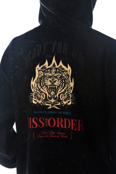 Men Black Ready For War Dissorder Hoodie