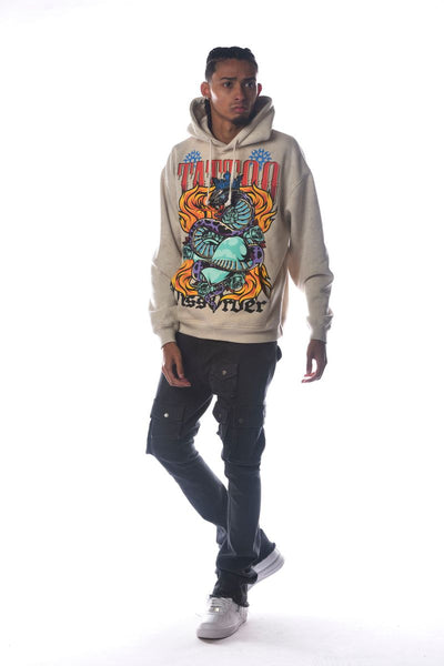 Men Swan Tattoo Dissorder Hoodie