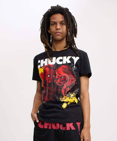 Men Black Chucky Child Play Foreign Tee