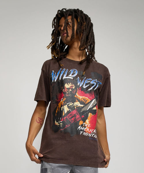 Men Brown Wild West Tee