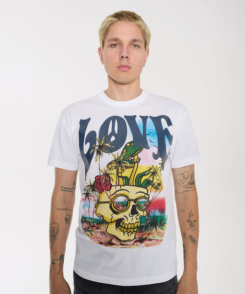Men White Love Hate Tee