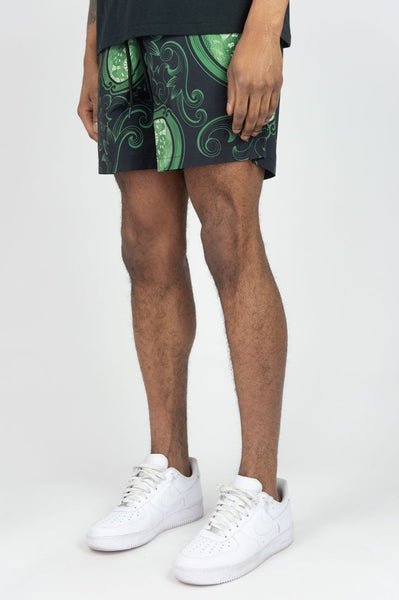 BIG MEN BLACK BENJAMIN BANDIT BOARD SHORTS