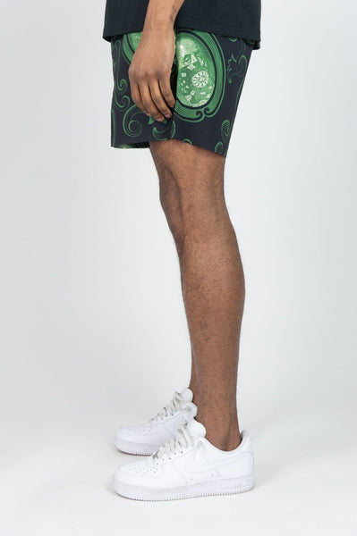 BIG MEN BLACK BENJAMIN BANDIT BOARD SHORTS