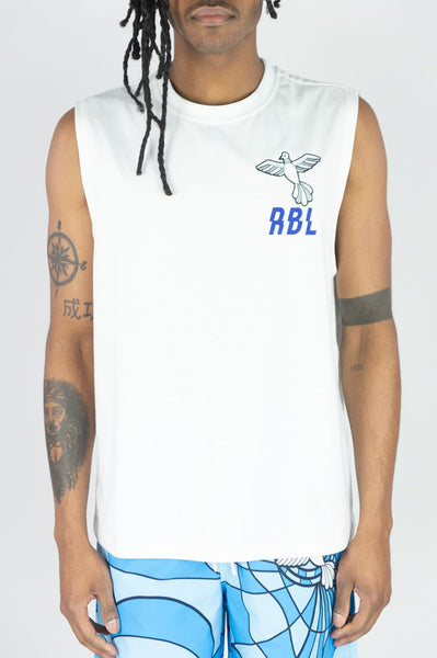 MEN BLUE REBEL SLEEVELESS TEE