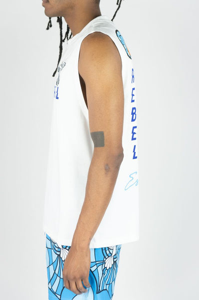 MEN BLUE REBEL SLEEVELESS TEE