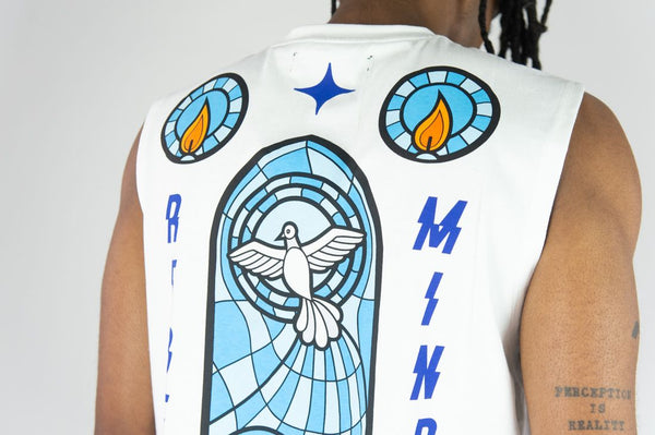 MEN BLUE REBEL SLEEVELESS TEE