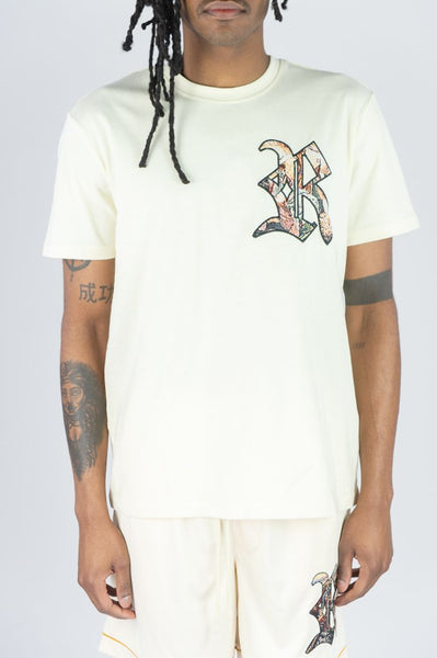 BIG MEN CREAM REBEL LIFE TAPESTRY TEE