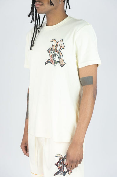 BIG MEN CREAM REBEL LIFE TAPESTRY TEE