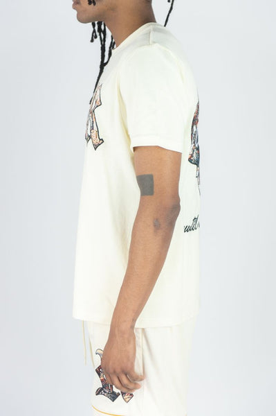 BIG MEN CREAM REBEL LIFE TAPESTRY TEE