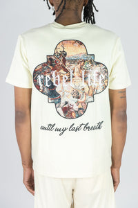 BIG MEN CREAM REBEL LIFE TAPESTRY TEE