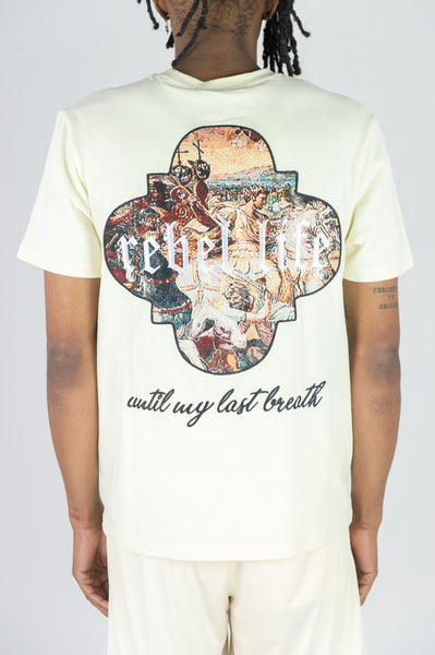 BIG MEN CREAM REBEL LIFE TAPESTRY TEE